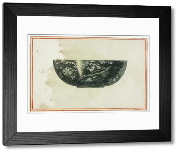 Framed Print : Black Marble Bowl, n.d. Creator: Giuseppe Grisoni