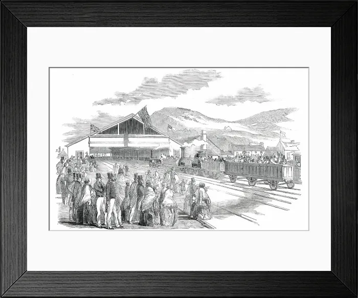 Framed Print : The Terminus, at Swansea, 1850. Creator: Unknown Framed Print : The Terminus, at Swansea, 1850. Creator: Unknown