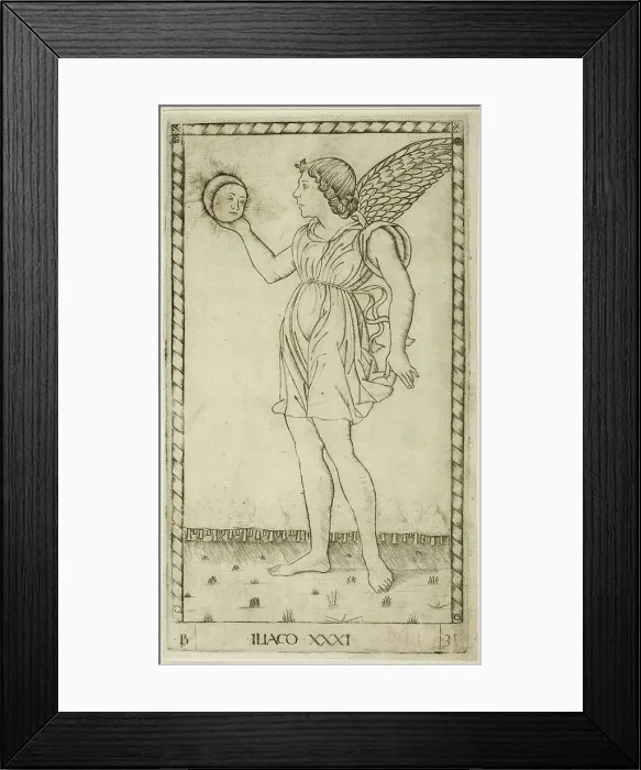 Framed Print : Genius of the Sun, plate 31 from Genii and Virtues, c.1465. Creator: Unknown Framed Print : Genius of the Sun, plate 31 from Genii and Virtues, c.1465. Creator: Unknown