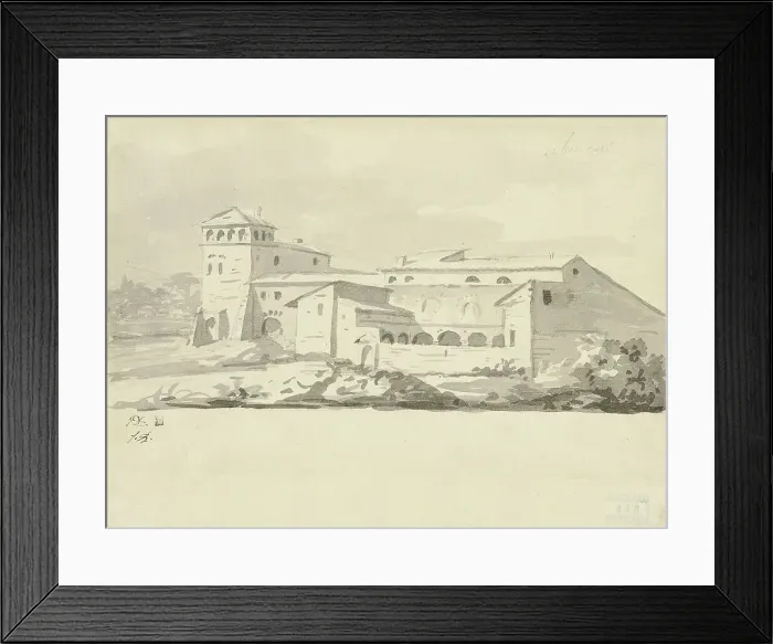 Framed Print : Villa in the Campagna, 1775–80. Creator: Jacques-Louis David