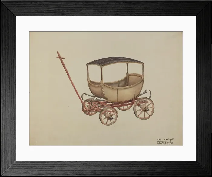 Framed Print : Baby Carriage, 1935 / 1942. Creator: Rolland Ayres Framed Print : Baby Carriage, 1935 / 1942. Creator: Rolland Ayres