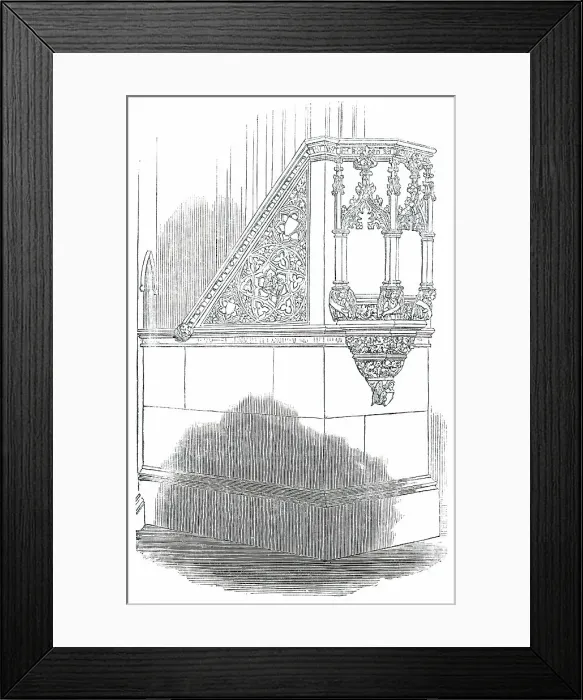 Framed Print : The Pulpit, Church of St. Stephen, Rochester-Row, Westminster, 1850. Creator: Unknown Framed Print : The Pulpit, Church of St. Stephen, Rochester-Row, Westminster, 1850. Creator: Unknown