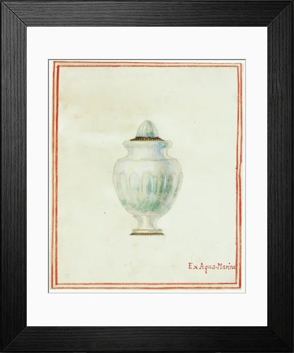 Framed Print : Aquamarine Urn, n.d. Creator: Giuseppe Grisoni Framed Print : Aquamarine Urn, n.d. Creator: Giuseppe Grisoni