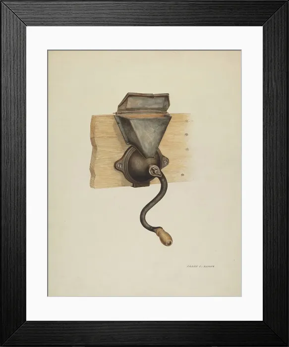 Framed Print : Coffee Mill, c. 1937. Creator: Frank C. Barks Framed Print : Coffee Mill, c. 1937. Creator: Frank C. Barks