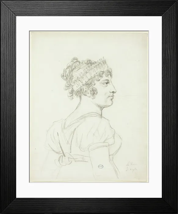 Framed Print : Bust of Caroline Bonaparte, Princess Murat, Queen of Naples, c. 1810. Creator: Jacques-Louis David Framed Print : Bust of Caroline Bonaparte, Princess Murat, Queen of Naples, c. 1810. Creator: Jacques-Louis David