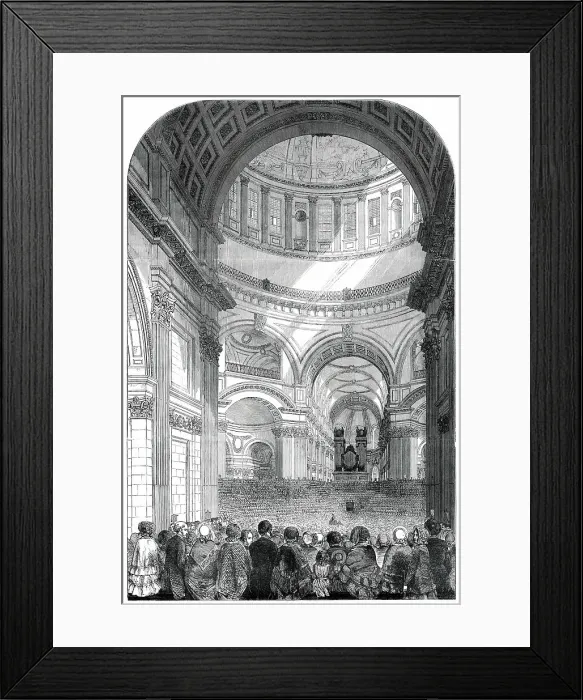 Framed Print : Anniversary Meeting of the Charity Children in St. Paul's Cathedral, Jun 6, 1850. Creator: Unknown Framed Print : Anniversary Meeting of the Charity Children in St. Paul's Cathedral, Jun 6, 1850. Creator: Unknown