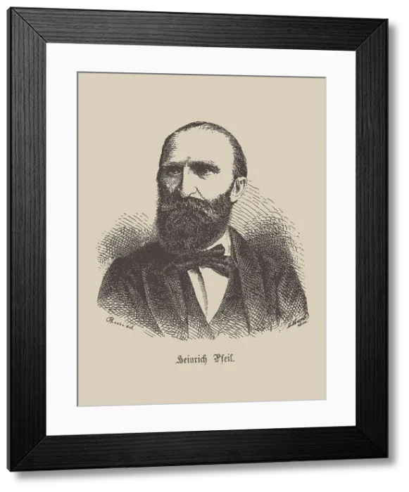 Framed Print : Portrait of the composer Heinrich Pfeil (1835-1899). Creator: Raabe, Wilhelm (1831-1910) Framed Print : Portrait of the composer Heinrich Pfeil (1835-1899). Creator: Raabe, Wilhelm (1831-1910)
