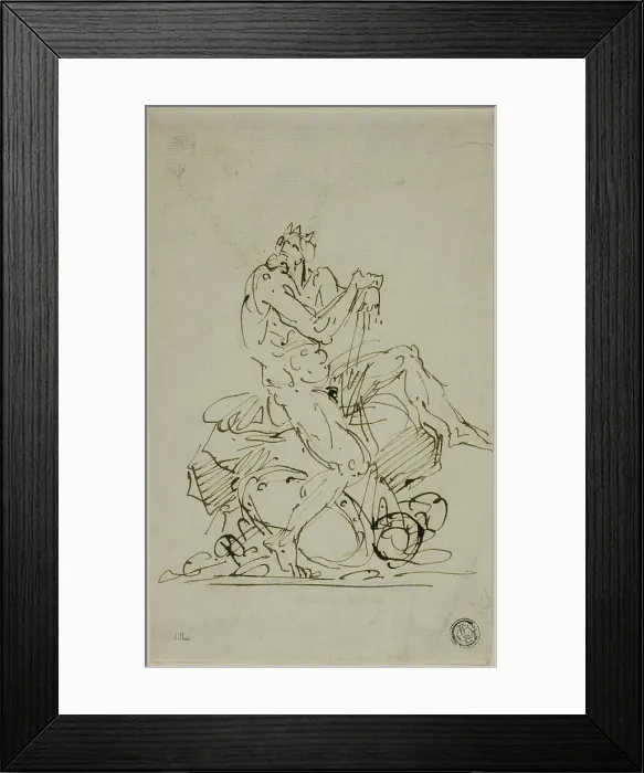 Framed Print : Neptune, 18th century. Creators: Unknown, Guido Reni Framed Print : Neptune, 18th century. Creators: Unknown, Guido Reni