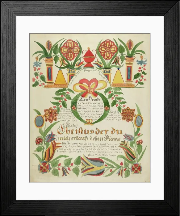 Framed Print : Baptismal Certificate, c. 1936. Creator: Ralph Atkinson Framed Print : Baptismal Certificate, c. 1936. Creator: Ralph Atkinson