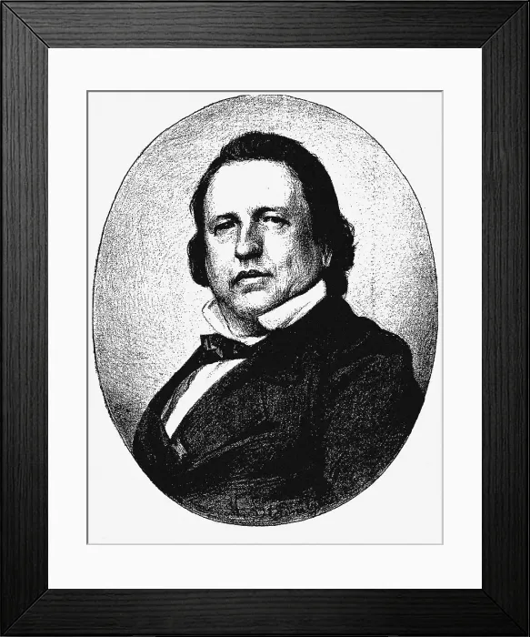 Framed Print : Portrait of the pianist and composer Carl Haslinger (1816-1868). Creator: Anonymous Framed Print : Portrait of the pianist and composer Carl Haslinger (1816-1868). Creator: Anonymous