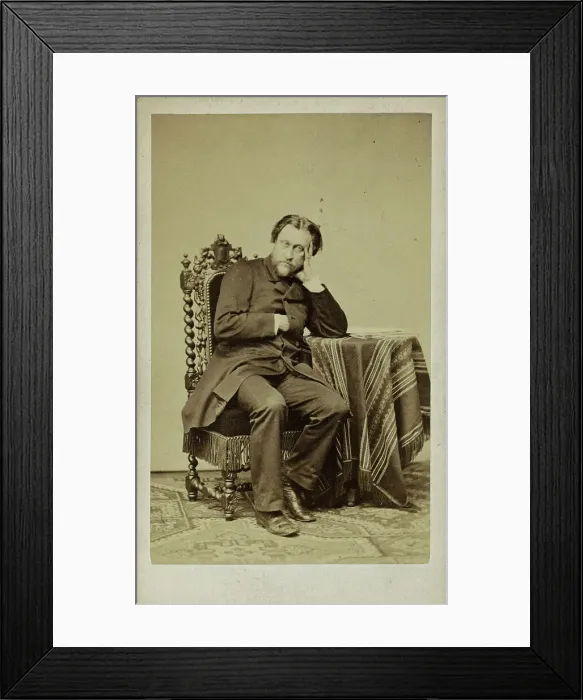 Framed Print : Portrait of the Composer Léon Kreutzer (1817-1868). Creator: Desmaisons, Émile (1812-1880) Framed Print : Portrait of the Composer Léon Kreutzer (1817-1868). Creator: Desmaisons, Émile (1812-1880)