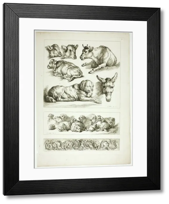 Framed Print : Plate Twenty of 38 from Oeuvres de J. B. Huet, 1796–99. Creator: Jean Baptiste Marie Huet Framed Print : Plate Twenty of 38 from Oeuvres de J. B. Huet, 1796–99. Creator: Jean Baptiste Marie Huet