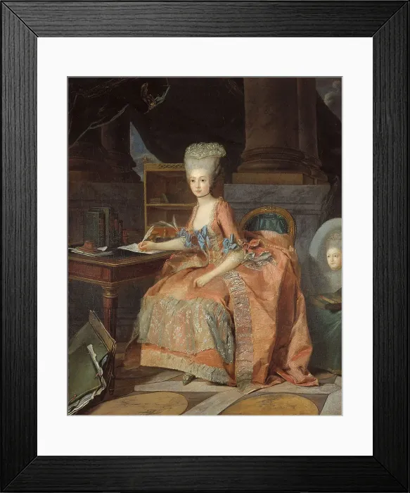 Framed Print : Princess Maria Theresa of Savoy (1756-1805), Countess of Artois, ca 1776. Creator: Périn-Salbreux, Lié Louis (1753-1817) Framed Print : Princess Maria Theresa of Savoy (1756-1805), Countess of Artois, ca 1776. Creator: Périn-Salbreux, Lié Louis (1753-1817)