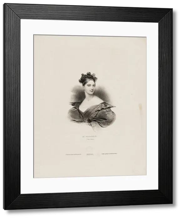 Framed Print : Portrait of the opera singer Maria Malibran (1808-1836), c. 1830. Creator: Devéria, Achille (1800-1857) Framed Print : Portrait of the opera singer Maria Malibran (1808-1836), c. 1830. Creator: Devéria, Achille (1800-1857)