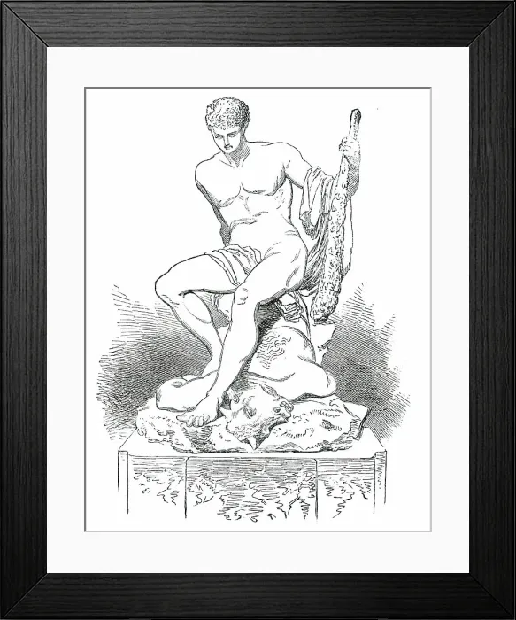 Framed Print : Theseus and the Minotaur, 1850. Creator: Unknown Framed Print : Theseus and the Minotaur, 1850. Creator: Unknown
