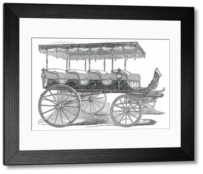 Framed Print : Char-a-Banc for the Queen of Portugal, 1850. Creator: Unknown Framed Print : Char-a-Banc for the Queen of Portugal, 1850. Creator: Unknown