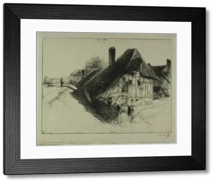 Framed Print : Low-Seated Peasant Dwelling, Troyes, 1896. Creator: Gustave Leheutre Framed Print : Low-Seated Peasant Dwelling, Troyes, 1896. Creator: Gustave Leheutre