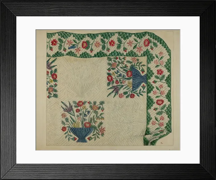 Framed Print : Quilt, 1935 / 1942. Creator: Ralph Atkinson Framed Print : Quilt, 1935 / 1942. Creator: Ralph Atkinson