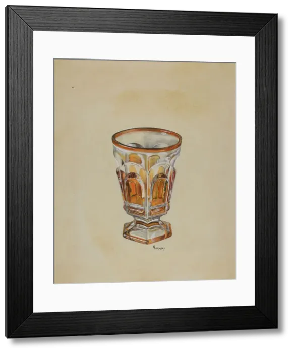 Framed Print : Footed Tumbler, c. 1936. Creator: Ralph Atkinson Framed Print : Footed Tumbler, c. 1936. Creator: Ralph Atkinson