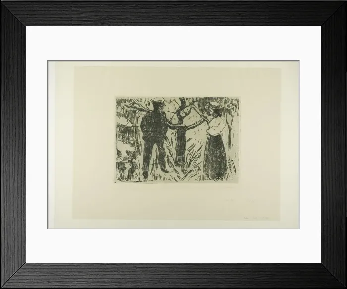 Framed Print : Adam and Eve, 1915. Creator: Edvard Munch Framed Print : Adam and Eve, 1915. Creator: Edvard Munch