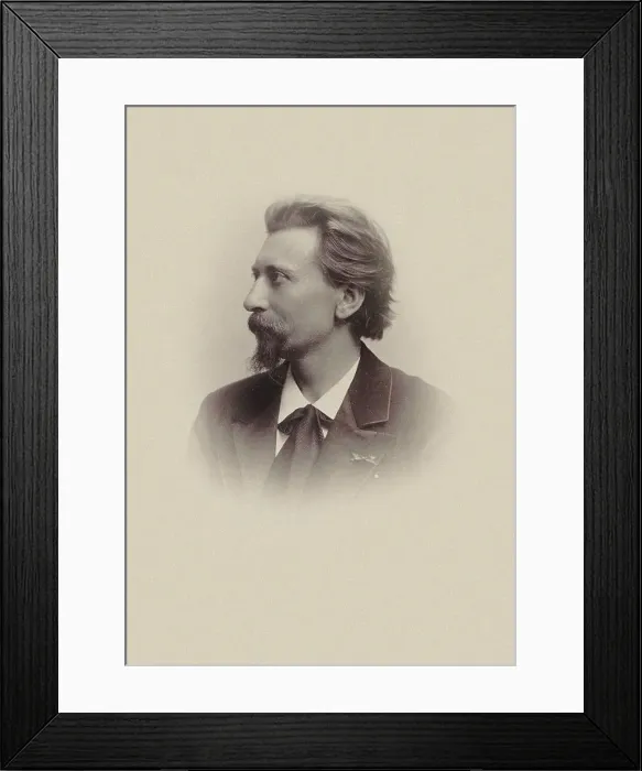 Framed Print : Portrait of the composer Jan Blockx (1851-1912), 1890. Creator: Photo studio Kriegsmann, Anvers Framed Print : Portrait of the composer Jan Blockx (1851-1912), 1890. Creator: Photo studio Kriegsmann, Anvers