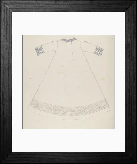 Framed Print : Nightgown (Back View), c. 1936. Creator: Evelyn Bailey Framed Print : Nightgown (Back View), c. 1936. Creator: Evelyn Bailey