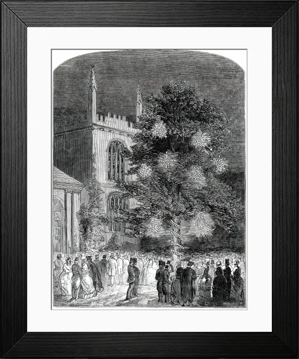 Framed Print : The Fete in Exeter College Gardens, 1850. Creator: Unknown Framed Print : The Fete in Exeter College Gardens, 1850. Creator: Unknown