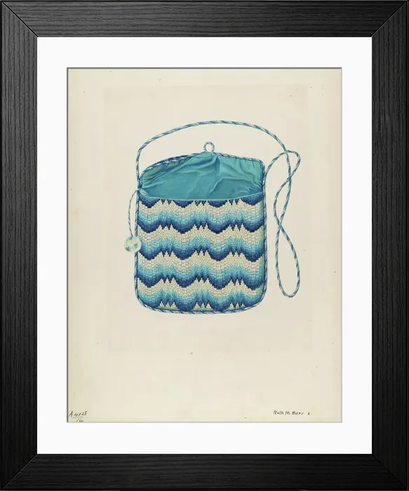 Framed Print : Purse, c. 1937. Creator: Ruth M. Barnes Framed Print : Purse, c. 1937. Creator: Ruth M. Barnes