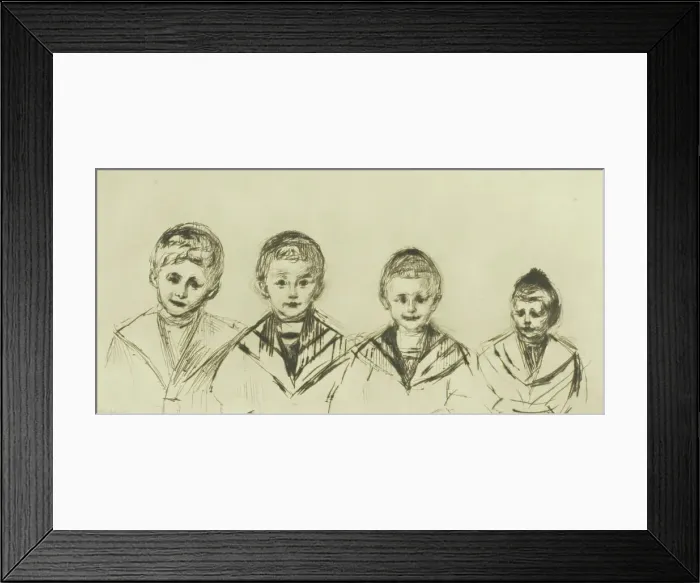 Framed Print : Dr. Linde's Four Sons, 1902. Creator: Edvard Munch Framed Print : Dr. Linde's Four Sons, 1902. Creator: Edvard Munch