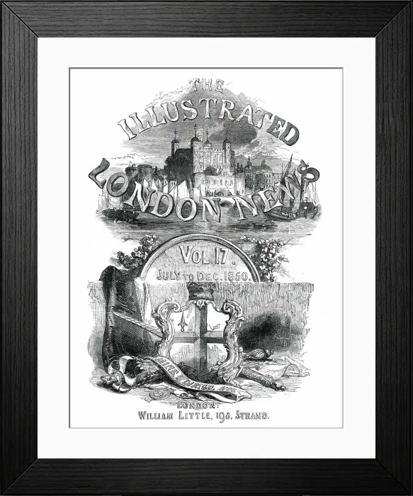 Framed Print : Front cover of The Illustrated London News, Vol. 17, July to December, 1850. Creator: Unknown. Front cover of The Illustrated London News, Vol. 17, July to December, 1850. Creator: Unknown Framed Print : Front cover of The Illustrated London News, Vol. 17, July to December, 1850. Creator: Unknown. Front cover of The Illustrated London News, Vol. 17, July to December, 1850. Creator: Unknown