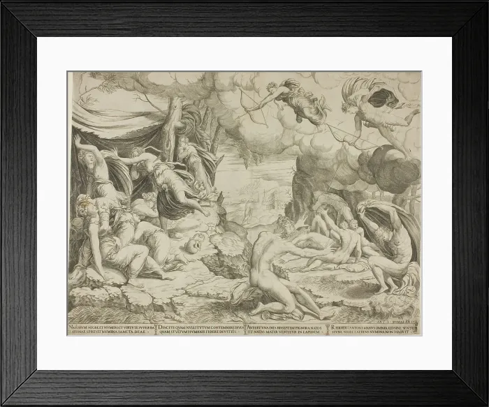 Framed Print : The Death of the Children of Niobe, 1541. Creators: Unknown, Antonio Salamanca Framed Print : The Death of the Children of Niobe, 1541. Creators: Unknown, Antonio Salamanca