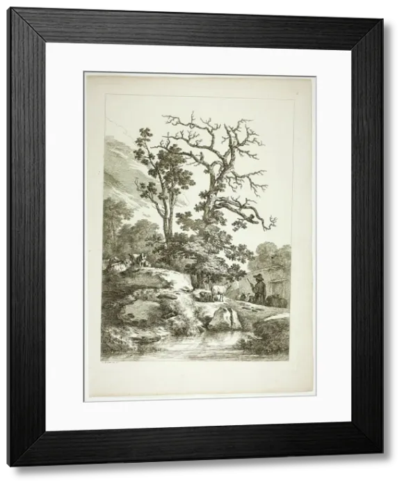 Framed Print : Plate 23 of 38 from Oeuvres de J. B. Huet, 1796–99. Creator: Jean Baptiste Marie Huet Framed Print : Plate 23 of 38 from Oeuvres de J. B. Huet, 1796–99. Creator: Jean Baptiste Marie Huet