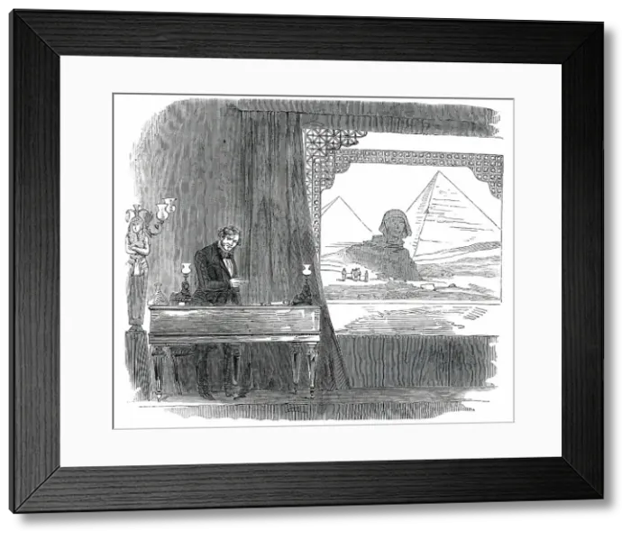 Framed Print : Mr. Albert Smith's Entertainment - The Overland Mail, at Willis's Rooms, 1850. Creator: Unknown. Mr. Albert Smith's Entertainment - The Overland Mail, at Willis's Rooms, 1850. Creator: Unknown Framed Print : Mr. Albert Smith's Entertainment - The Overland Mail, at Willis's Rooms, 1850. Creator: Unknown. Mr. Albert Smith's Entertainment - The Overland Mail, at Willis's Rooms, 1850. Creator: Unknown