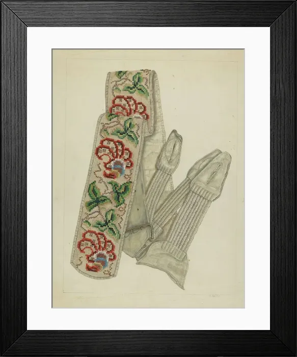 Framed Print : Suspenders, c. 1937. Creator: Evelyn Bailey