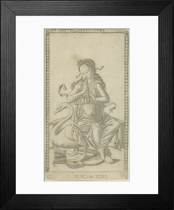 Framed Print : Music, plate 26 from Arts and Sciences, c.1465. Creator: Unknown Framed Print : Music, plate 26 from Arts and Sciences, c.1465. Creator: Unknown