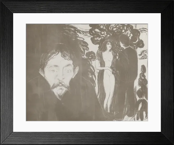 Framed Print : Jealousy, 1896. Creator: Edvard Munch Framed Print : Jealousy, 1896. Creator: Edvard Munch