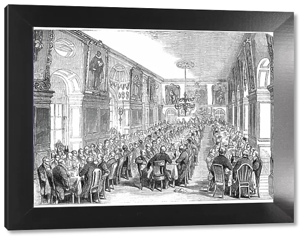 Annual Dinner of the Governors of Bridewell and Bethlem Hospitals, in the Hall, Bridewell, 1850. Creator: Unknown