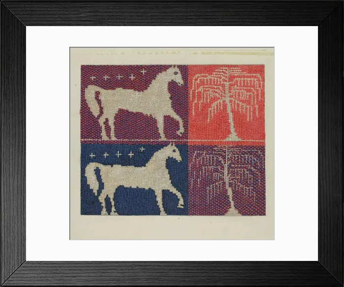 Framed Print : Coverlet Detail Farmer's Fancy, c. 1937. Creator: Ruth M. Barnes. Coverlet Detail Farmer's Fancy, c. 1937. Creator: Ruth M. Barnes Framed Print : Coverlet Detail Farmer's Fancy, c. 1937. Creator: Ruth M. Barnes. Coverlet Detail Farmer's Fancy, c. 1937. Creator: Ruth M. Barnes