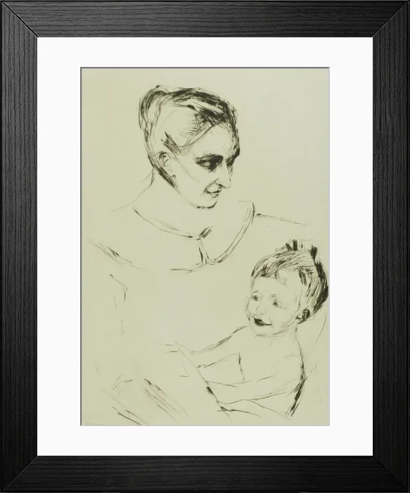 Framed Print : A Mother's Joy, 1902. Creator: Edvard Munch Framed Print : A Mother's Joy, 1902. Creator: Edvard Munch
