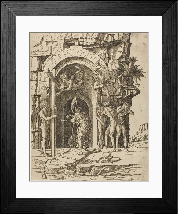 Framed Print : Descent into Limbo, 1475 / 80. Creator: School of Andrea Mantegna Framed Print : Descent into Limbo, 1475 / 80. Creator: School of Andrea Mantegna