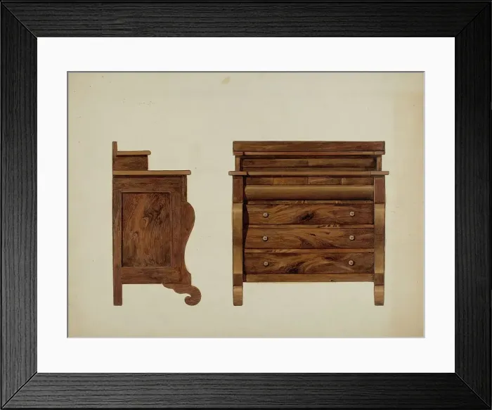Framed Print : Dresser, 1937. Creator: Dana Bartlett Framed Print : Dresser, 1937. Creator: Dana Bartlett