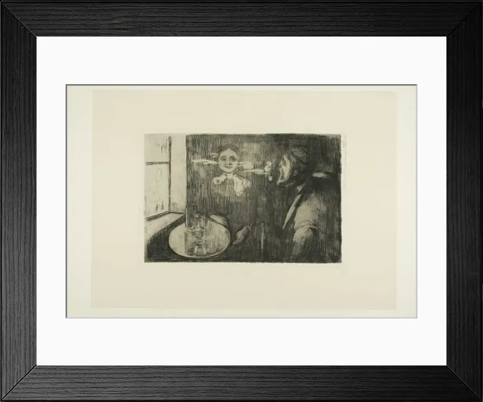 Framed Print : Tête à tête, 1894. Creator: Edvard Munch Framed Print : Tête à tête, 1894. Creator: Edvard Munch