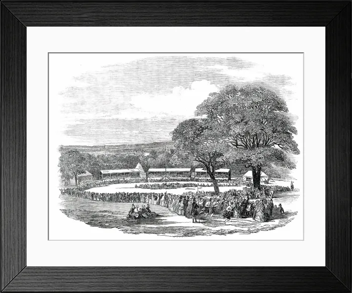 Framed Print : The Scottish Fete, in Lord Holland's Park, 1850. Creator: Unknown Framed Print : The Scottish Fete, in Lord Holland's Park, 1850. Creator: Unknown