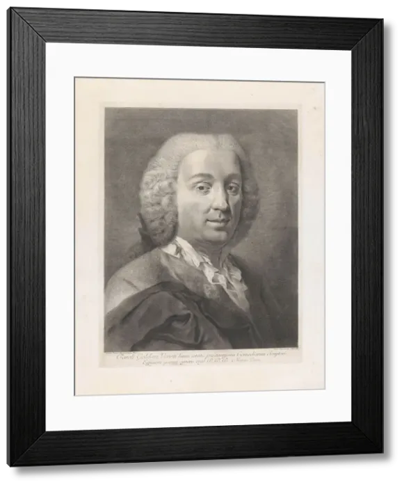 Framed Print : Carlo Goldoni (1707-1793). Creator: Pitteri, Marco (1702-1786) Framed Print : Carlo Goldoni (1707-1793). Creator: Pitteri, Marco (1702-1786)