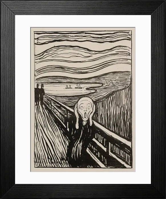 Framed Print : The Scream, 1895. Creator: Edvard Munch
