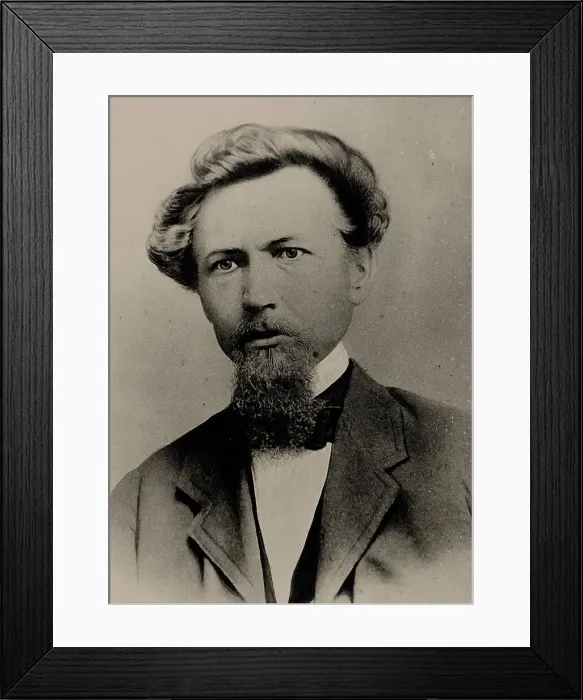 Framed Print : Portrait of the composer Karlis Baumanis (1835-1905). Creator: Anonymous Framed Print : Portrait of the composer Karlis Baumanis (1835-1905). Creator: Anonymous