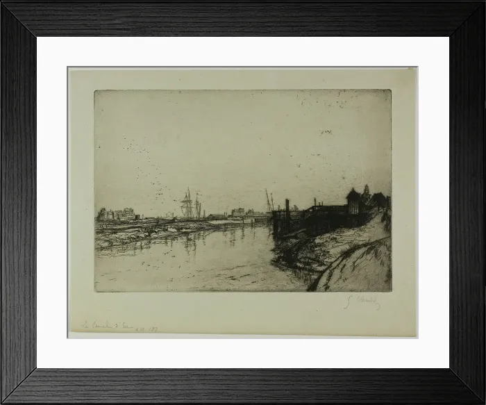 Framed Print : The Canal d'Eu (near Tréport), 1898. Creator: Gustave Leheutre Framed Print : The Canal d'Eu (near Tréport), 1898. Creator: Gustave Leheutre