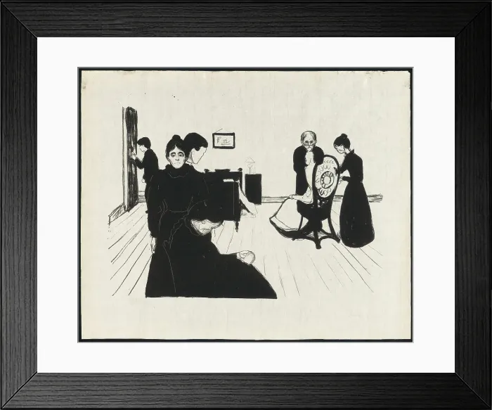 Framed Print : Death in the Sickroom, 1896. Creator: Edvard Munch Framed Print : Death in the Sickroom, 1896. Creator: Edvard Munch