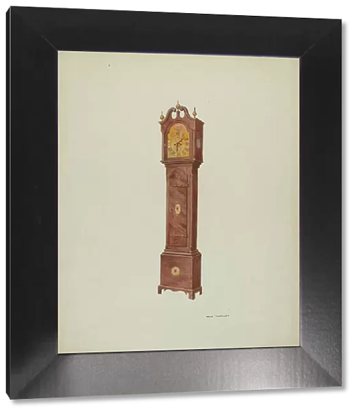 Grandfather Clock, Angular View, 1937. Creator: Dana Bartlett