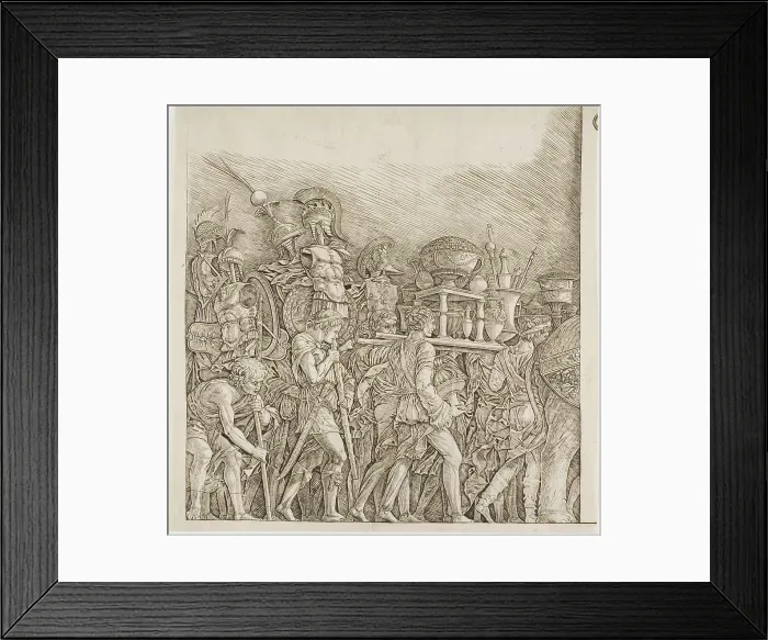 Framed Print : Triumph of Caesar: Soldiers Carrying Trophies, c.1495. Creator: School of Andrea Mantegna Framed Print : Triumph of Caesar: Soldiers Carrying Trophies, c.1495. Creator: School of Andrea Mantegna
